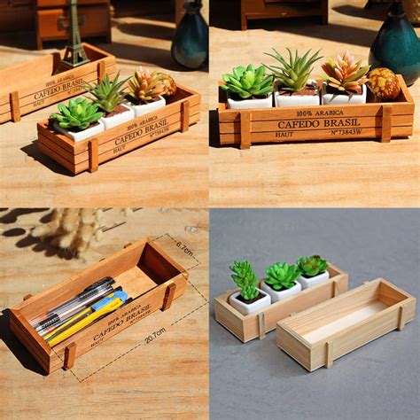 Wood Planter Box Rectangle Vintage Wooden Planter Boxes 